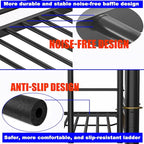 Upgraded Version Thicken Metal Heavy-Duty Full XL Over Queen Bunk Bed, Best - Image 4