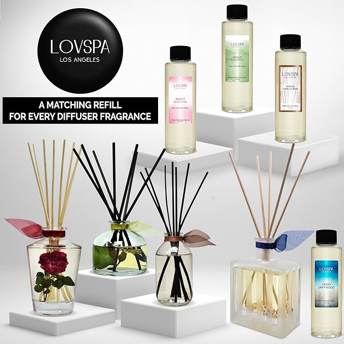 LOVSPA Reed Diffuser Set, Velvet Rose Scented Oil Diffuser - Image 6