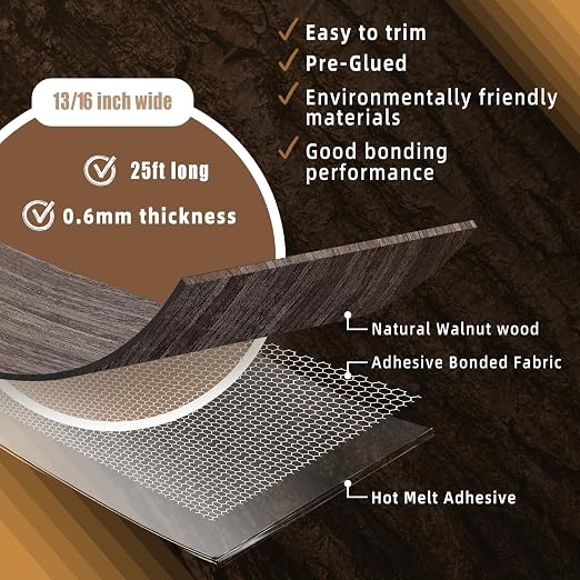 GSCIT Club Walnut Edge Banding, 13/16 inch x 25ft roll of Veneer Edge Banding - Image 2