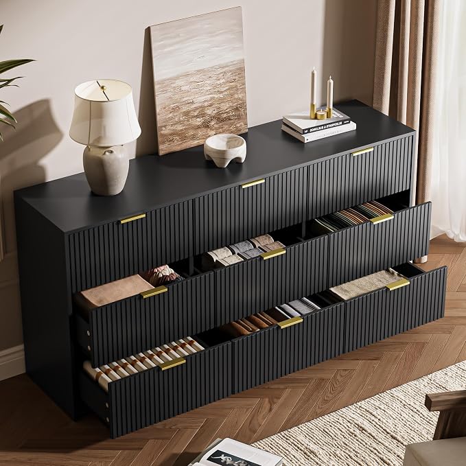 3-Piece Dresser Bedroom Set, 9 Drawer Dresser & 2 Drawer Nightstands - Image 5