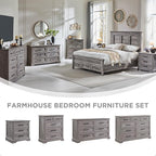 ACCOHOHO Farmhouse Nightstand - Image 4