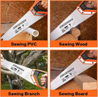 JORGENSEN 15 Inch Pro Hand Saw, 8 TPI Fine-Cut Ergonomic Non-Slip Aluminum - Image 9