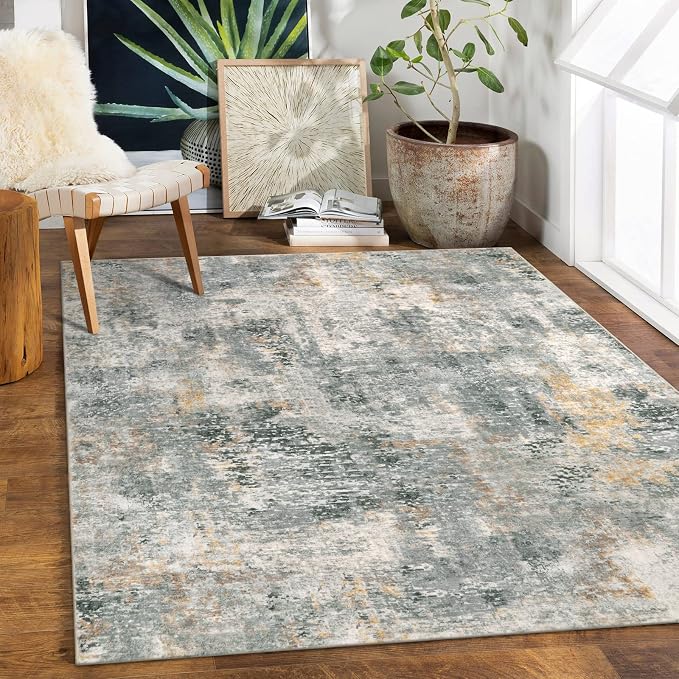 Lahome Washable 5x7 Area Rugs for Living Room, Soft Contemporary Low Pile - Image 9