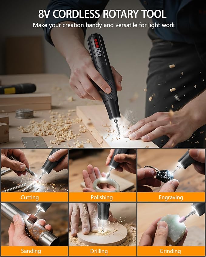Cordless Rotary Tool, 8V Multi Tool - Image 3