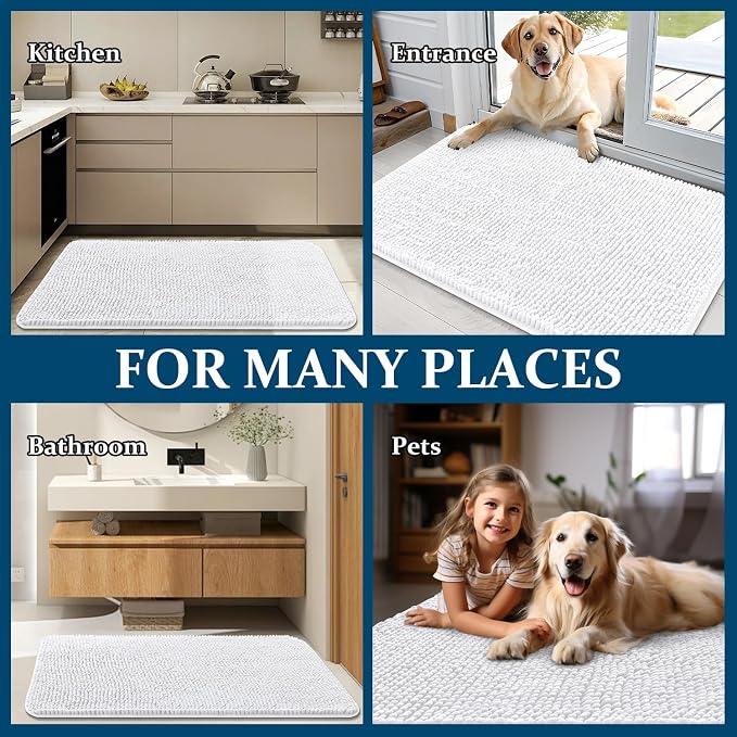 OLANLY Dog Door Mat for Muddy Paws 48x30, Absorbs Moisture and Dirt, Absorbent - Image 8