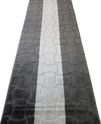 Custom Length Hallway Runner Rug, Slip Resistant, Puzzle Anthracite, 26 Inch X - Image 6