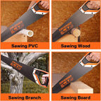 JORGENSEN 20 Inch Black Coated Pro Hand Saw, 11 TPI Fine-Cut Ergonomic Non-Slip - Image 9
