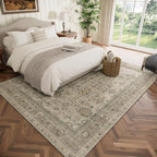 Washable 6x9 Area Rugs for Living Room, Boho Non-Slip Vintage Distress Large - Image 2