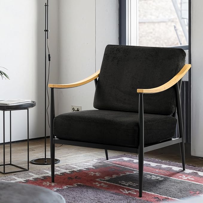 Modern Accent Chair for Living Room Bedroom Mid Century Arm Chair Upholstered by Yourexpertinhomefurniture