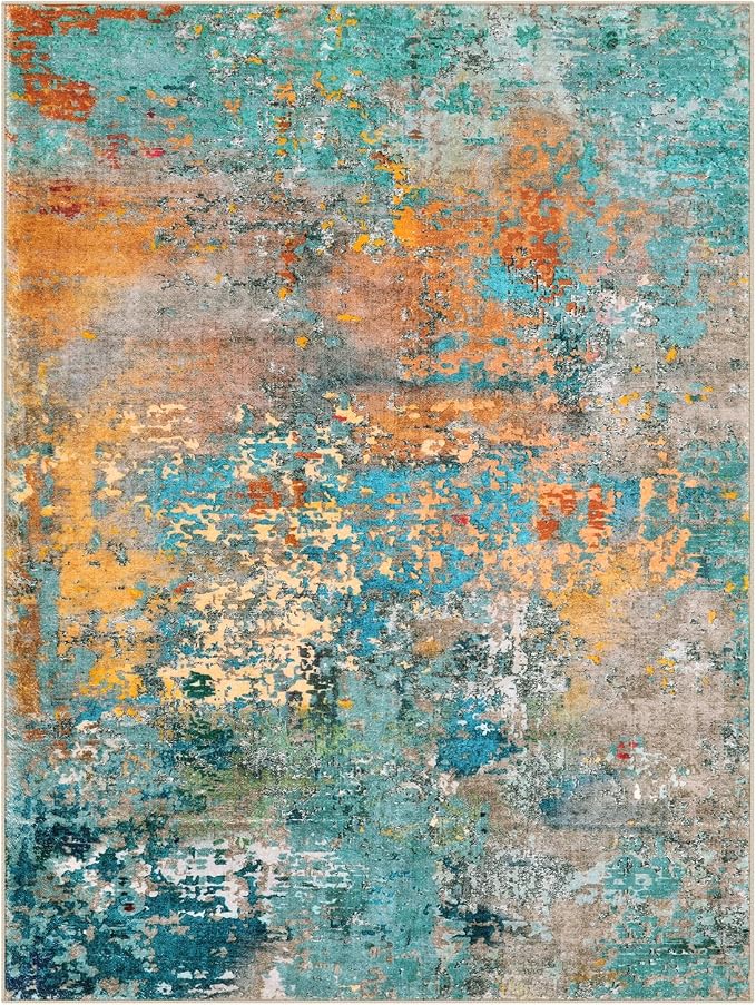 Lahome Modern Abstract Area Rugs 9x12 Living Room Rug, Washable Rugs - Image 9