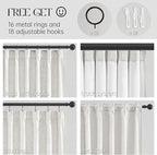 Topfinel Extral Wide Curtains, Pinch Pleated 100% Blackout Linen Luxury Drapery - Image 4