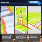 SKSAFETY 10 Pockets Safety Vest, Class 2 High Visibility Security - Image 4