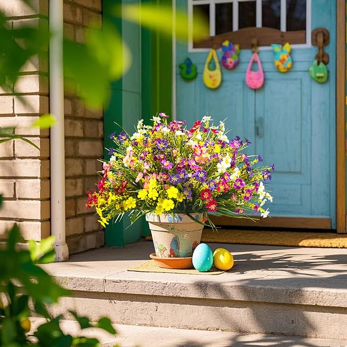 24 Bundles Artificial Faux Flowers Outdoor Plants - Image 5