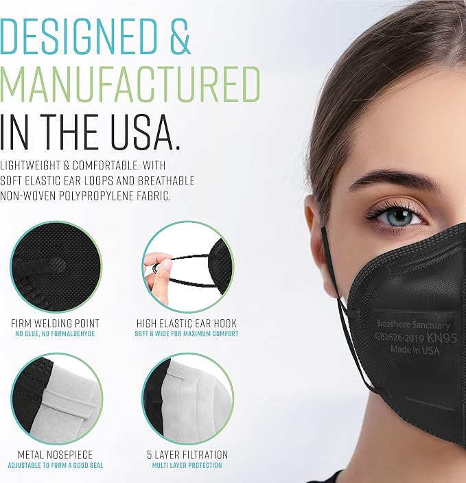 Breatheze KN95 Face Masks Made in USA - Image 2