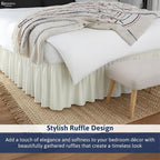 KRISHNA Ruffled Bed Skirt with Split Corners Full, 100% Microfiber Hotel Quality - Image 5