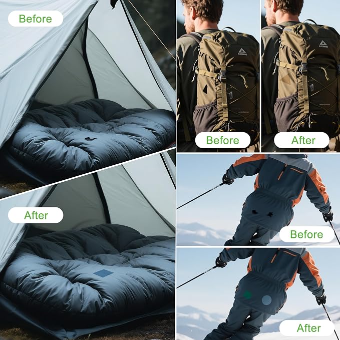 7x9in Nylon Repair Patch，Tent Repair Kit，Self Adhesive Waterproof Fabric Repair - Image 4