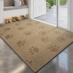 Door Mat Indoor Entrance 31"x47", 0.16" Thin Paw Print Low Pile Doormat by YDKGL
