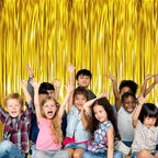 GOER 3.2 ft x 9.8 ft Metallic Tinsel Foil Fringe Curtains Party Photo Backdrop - Image 5