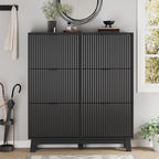 Shoe Cabinet with 6 Flip Drawers, Hidden Slim Wooden Shoe Rack Cabinet - Image 7