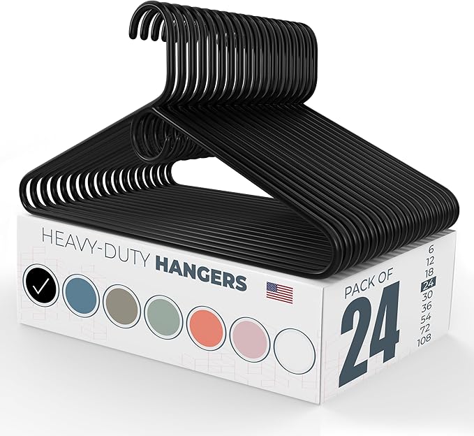 Neaties Heavy Duty Clothes Hangers 20 Pack – Made in The USA – 8lb Capacity by NeatiesHangers
