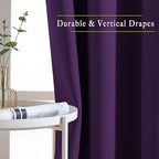NICETOWN Blackout Living Room Curtains Extra Wide, Triple Weave Grommet Top - Image 5