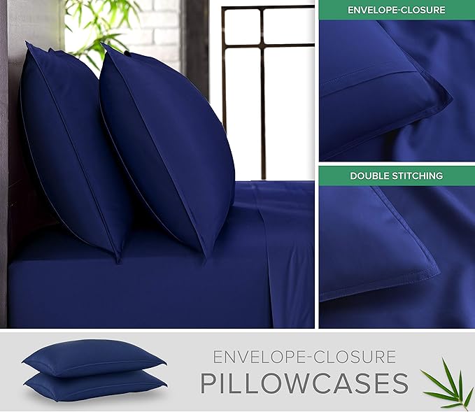 Pure Bamboo Twin Sheets, Genuine 100% Organic Viscose Derived from Bamboo Bed - Image 3