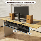 No Drill Under Desk Cable Management Tray, Nonkky Cable Management Under Desk - Image 2