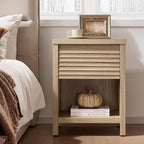 SICOTAS Fluted Nightstands Set of 2-19.6" Wide Wooden Night Stand - Image 4
