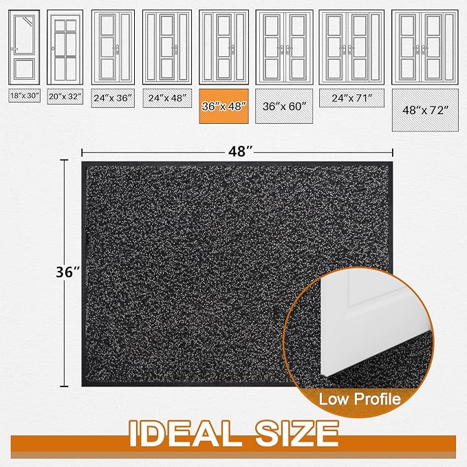 Mibao Front Door Mat, Dirt Trapper Welcome Mat - Image 2