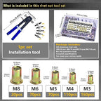 Pressure Rivet Nut Tool Kit, Suitable - Image 3