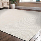 Easy Jute Rug 6x9 Indoor Outdoor Natural Rugs Solid Fiber Rug Woven Area Rug by LenaRug