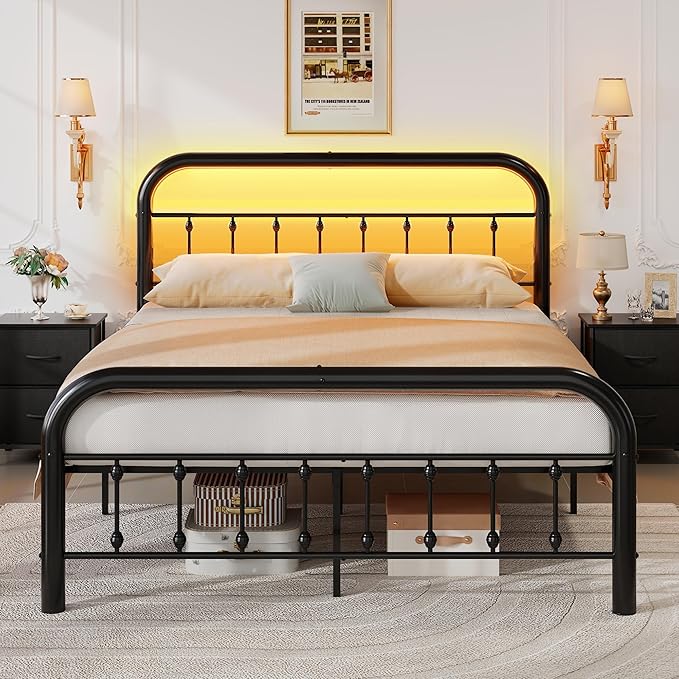 WLIVE Metal Platform Bed Frame, Queen Bed Frame by WLIVE