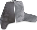 Husband Pillow Aspen Iron Grey, Reading Pillow Bed Rest Chair, Two-Sided by HusbandPillow