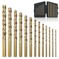 BeHappy 13Pcs Cobalt Drill Bit Set, M35 HSS, 135 Degree Tip, Twist Jobber Length by BeHappy