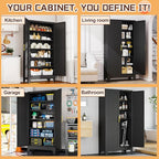 75" Metal Kitchen Pantry Cabinet, Cabinet - Image 8