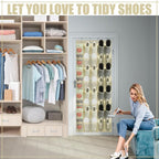 Windyun 40 Over the Door Shoe Organizer Large Breathable Mesh Pockets Hanging - Image 4