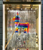 GOER 3.2 ft x 8.2 ft Metallic Tinsel Foil Fringe Curtains Party Photo Backdrop - Image 4