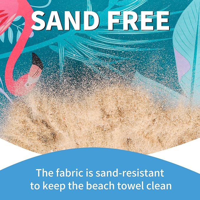 2 Pack Lightweight Thin Beach Towel Oversized 71"x32" Big Extra Large - Image 5