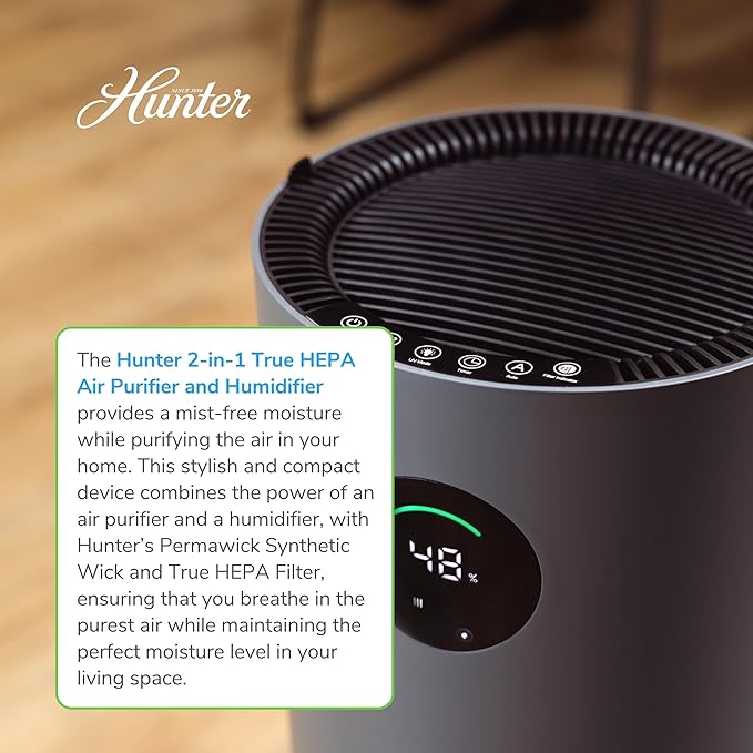 Hunter Fan Company Humidifier and Air Purifier In One, Advanced Filtration Air - Image 2