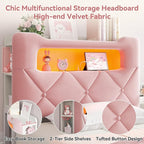 Twin Upholstered LED Bed Frame - Image 5