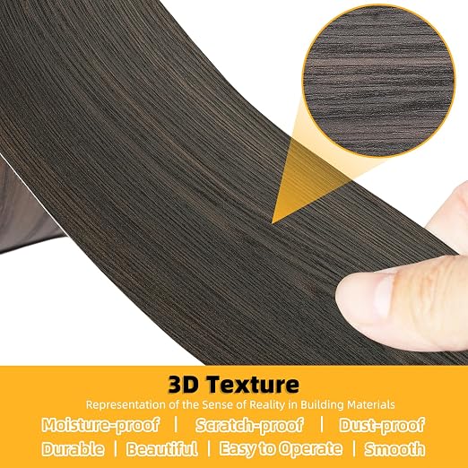 GSCIT Club Black Walnut Wallpaper, 2.4 inch X 25ft Self Adhesive Wood Grain - Image 6
