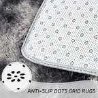 duduta Grey Plush Area Rugs for Bedroom 5x8 ft, Fluffy Carpet for Living Room - Image 6