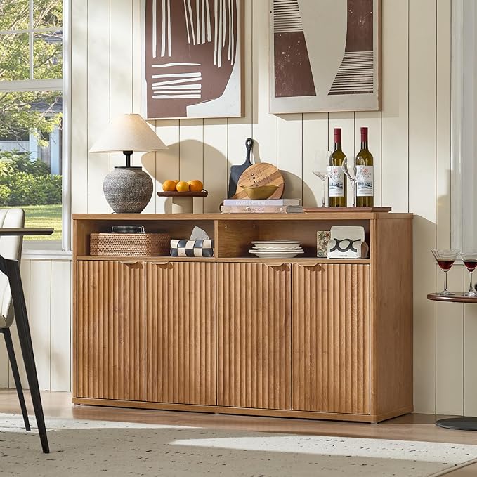 LEYAOYAO Fluted Buffet Cabinet - Image 7