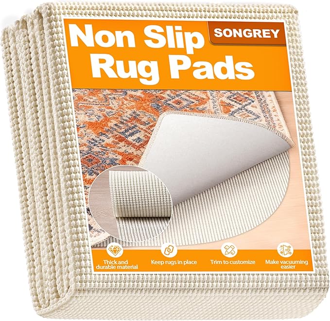 Songrey Non-Slip Rug Pad Round 6 FT, Extra Thick Carpet Pads by Unknown