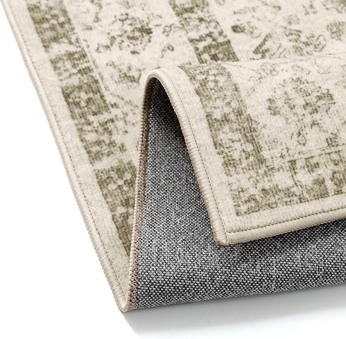 Taupe 2x3 Entryway Rug Vintage Area Carpet Indoor Kitchen Washable Door Mat - Image 8