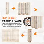 VEVOR Room Divider, 6 Panel Japanese Room Divider, Wood Folding Privacy Screen - Image 3