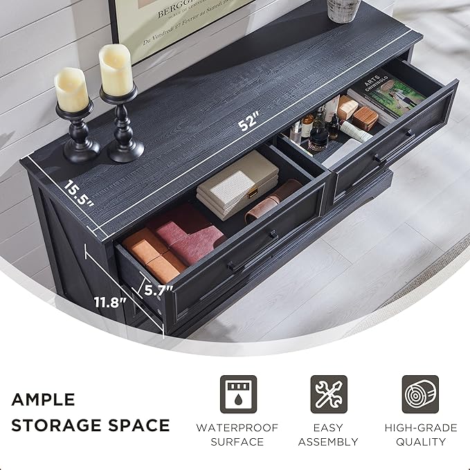 JXQTLINGMU Farmhouse 6 Drawers Dresser - Image 3