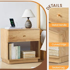 Narrow Nightstand Set of 2, Wooden Small 2 Drawer Nightstand, Slim Side End - Image 7