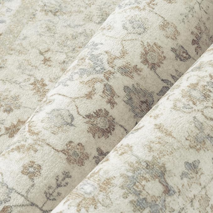 5x7 Taupe Area Rug Non Slip Vintage Living Room Distressed Machine Washable - Image 7