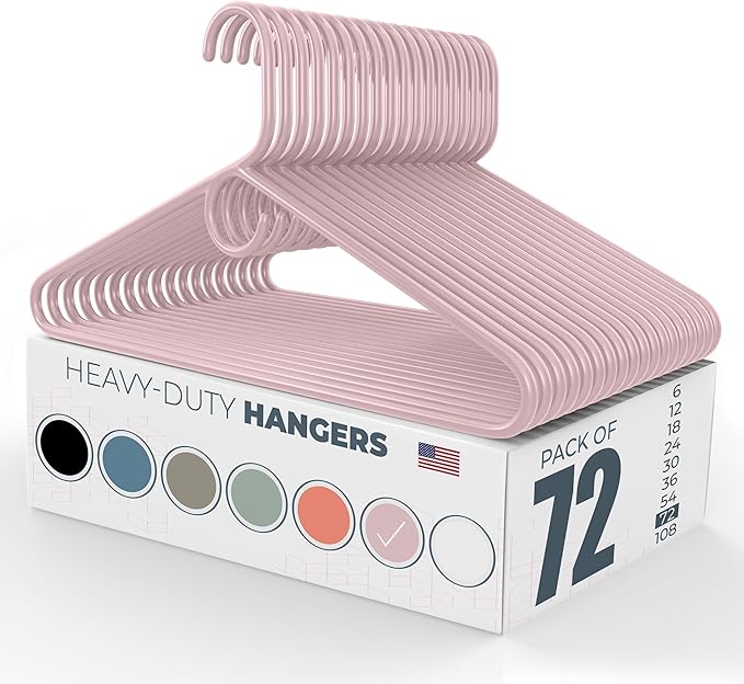 Neaties Heavy Duty Clothes Hangers 50+ Pack – Made in The USA – 8lb Capacity by NeatiesHangers